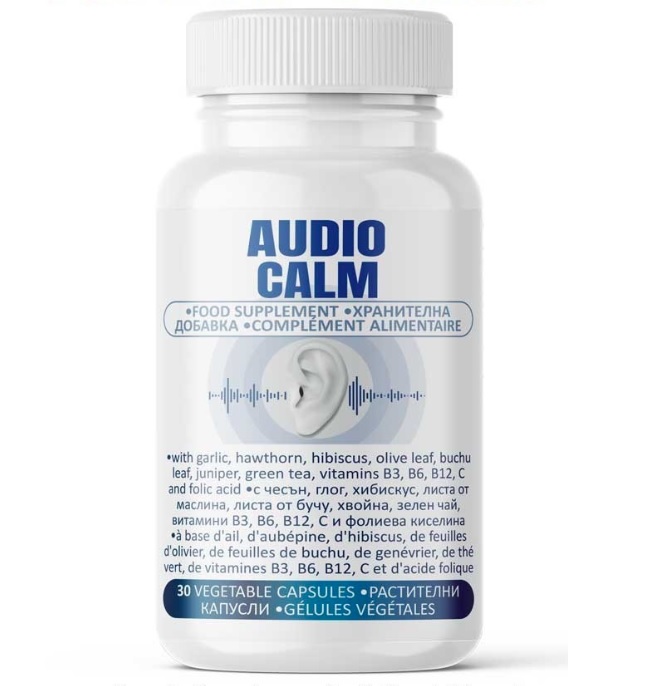 Audio Calm - supliment alimentar pentru tinitus È™i sistemul nervos - 30 cps