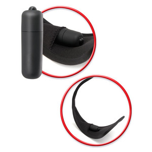 Fetish Fantasy Series Plus-Size Vibrating Strapless Thong Black