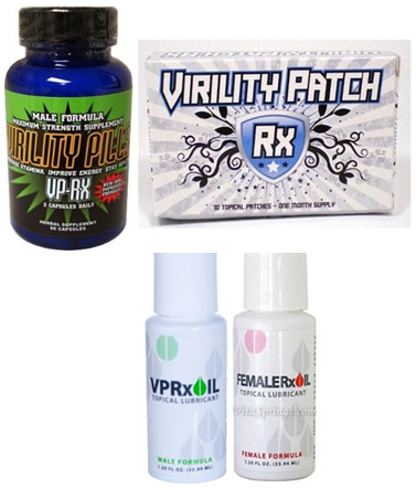 Pachet VPRX Full- contine 1 cutie capsule VPRX, 1 cutie plasturi VPRX, 1 ulei VPRX OIL, 1 ulei Female RX oil