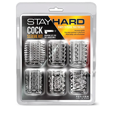 Inele penis STAY HARD - COCK SLEEVE KIT CLEAR