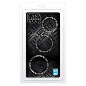 Set inele de metal pentru penis METAL EFFECT COCK
