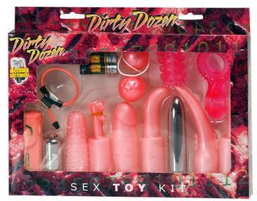 Set vibratoare Dirty Dozen Sex Toy Kit, 11,5 cm