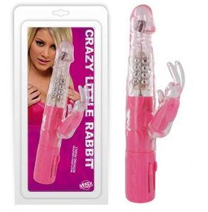 Vibrator Crazy Little Rabbit, 21 cm, culoare roz