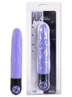 Vibrator Waterproof Pure Vibes Silicone Lavender, 23 cm