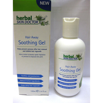 Herbal skin doctor hair away soothing gel